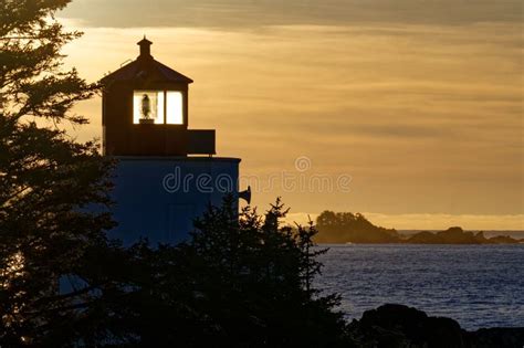 Amphitrite Point Lighthouse Ucluelet Bc Canada Stock Image Image Of