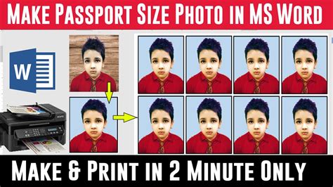How To Make Printable Passport Size Photo In Microsoft Word Passport Size Photo Kaise Banaye