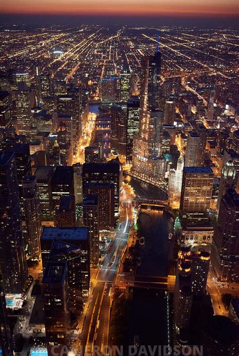 Aerialstock Chicago At Dusk