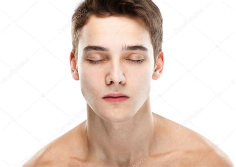 Handsome Man Face With Closed Eyes Stock Photo By ©gladkov 52879235