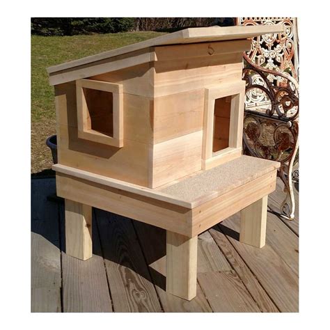 Have had both indoor and outdoor cats. Outdoor Cedar Wood Cat House Shelter - CatsPlay Superstore