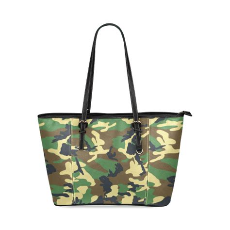 Green Camouflage Leather Tote Bagsmall Model 1640 Id D228057