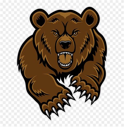 Bear Mascot Clipart Grizzly Bear Head Clip Art Png