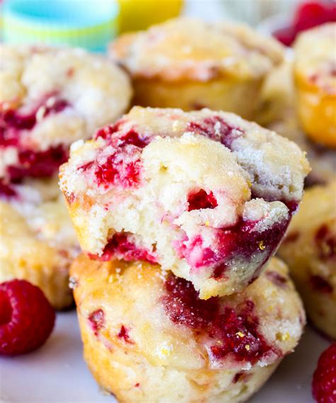 Raspberry Lemon Glazed Muffins The Food Charlatan