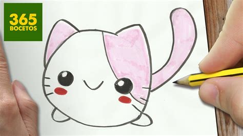 Como Dibujar Gato Kawaii Paso A Paso Dibujos Kawaii Faciles How To