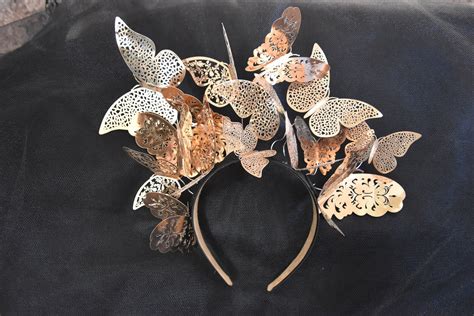 Gold Butterfly Crown Etsy