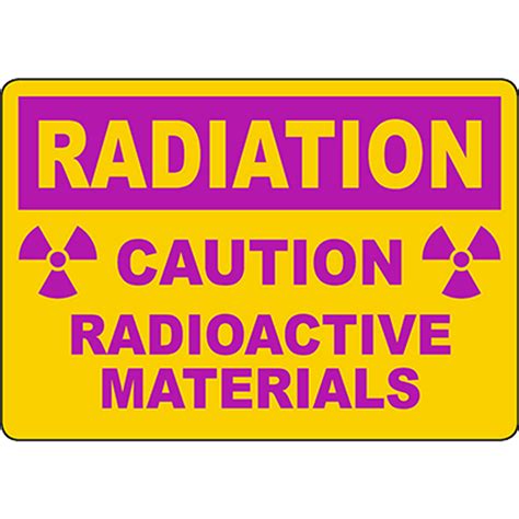 Radiation Caution Radioactive Materials Sign Graphic Products