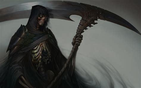 Artistic Grim Reaper Wallpaper With Large Scythe Hd Wallpapers