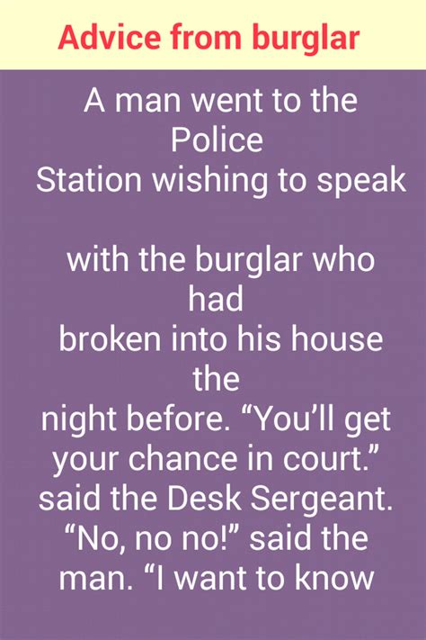 Advice from burglar | Burglar, Advice, Everything funny