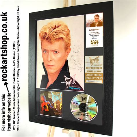 David Bowie Lets Dance Signed 1983 Serious Moonlight Autograph Rock
