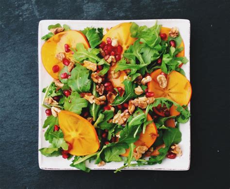 Persimmon And Pomegranate Salad Simply Mindful