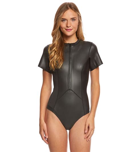 level six 1 2mm neoprene sally short sleeve one piece swimsuit at free shipping