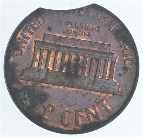Major Error Clipped Planchet Error Lincoln Cent 1967 Neat