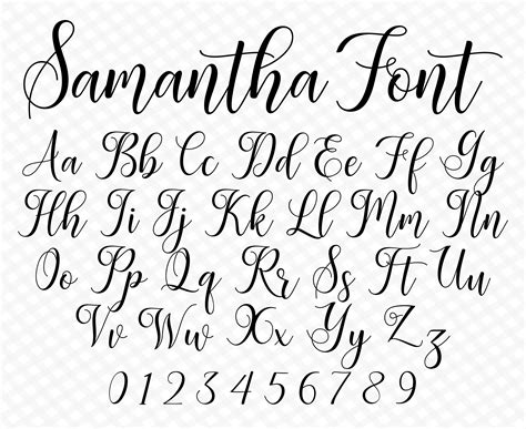 Cursive Font Samantha Font Invite Font Wedding Script Wedding Etsy