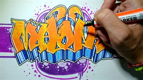How To Draw A Graffiti Speedart Youtube