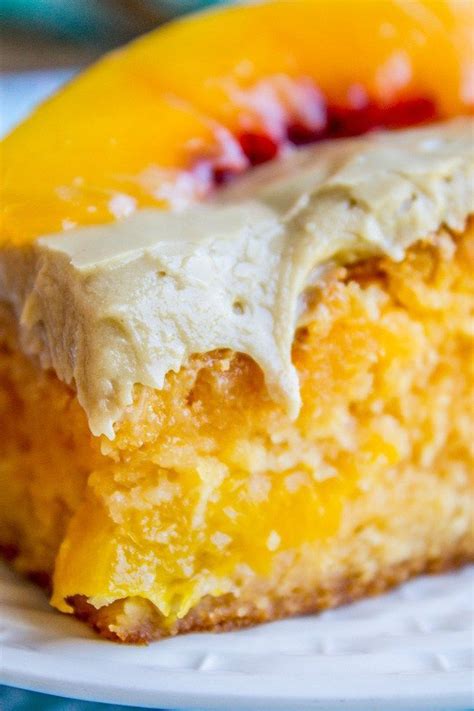 A Delightfully Peachy Cake Made From A Cake Mix And A Packet Of Jello