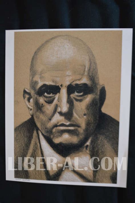 Portrait Of Aleister Crowley Signed Liber