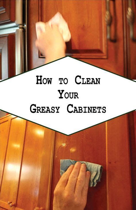 To clean kitchen cabinets that have painted surfaces, the safest and most effective method is to wipe down with mild dish soap and warm water. How to Clean Your Greasy Cabinets | Cleaning wood cabinets ...