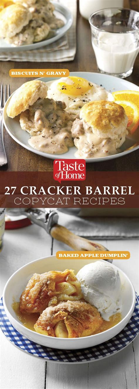 Visit one of your nearest cracker barrel locations for breakfast, lunch, and dinner plus find unique items in our gift shop. 27 Cracker Barrel Copycat Recipes (from Taste of Home) #MealsForTwoSteak | Copykat recipes ...