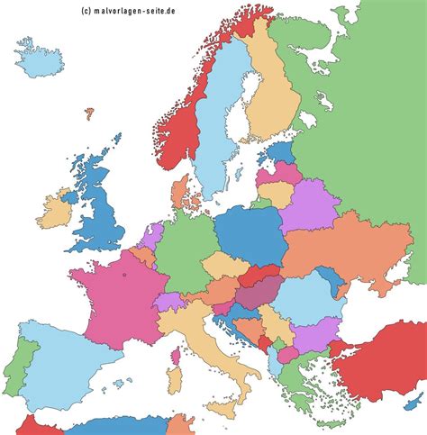Χάρτης της Ευρώπης Όλες οι χώρες της Ευρώπης και πρωτεύουσες