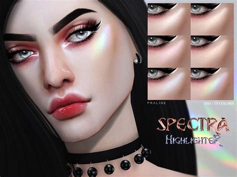 Sims 4 Cc Custom Content Makeup Pralinesims Spectra Highlighter