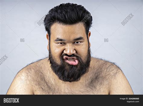 Fat Man Shaggy Beard Image And Photo Free Trial Bigstock