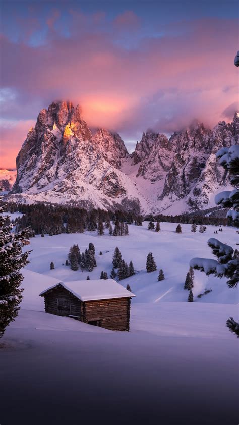 Mountain Cabin Winter Wallpapers Wallpaper Cave