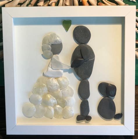 Custom Pebble Art in Shadowbox Unique Piece Based on Your | Etsy in ...