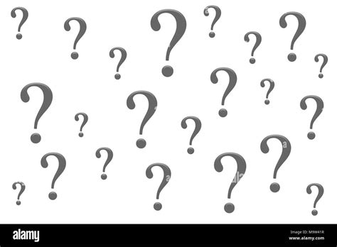 Randon Question Marks Isolation On A White Background Stock Photo Alamy