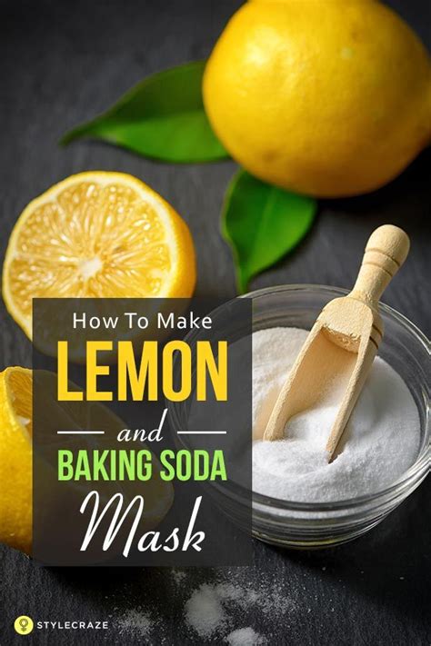 How To Make A Lemon And Baking Soda Face Mask Baking Soda Mask Baking Soda Shampoo Recipe