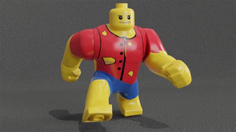 lego giant minifigure torn and worn bigfig r blender