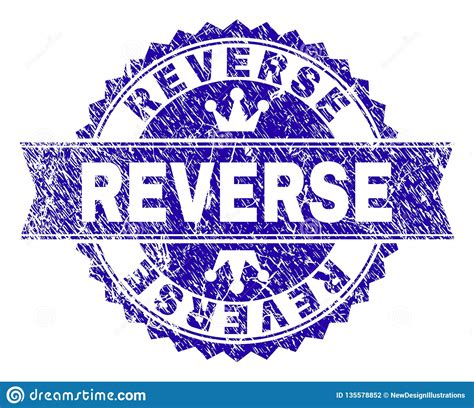 Scratched Textured Reverse Stamp Seal With Ribbon Stock Vector Illustration Of Rear Reverse