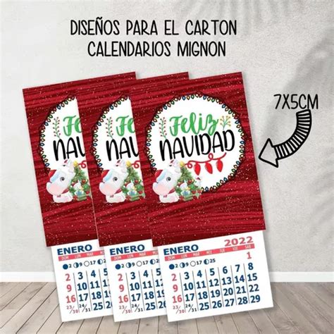 Kit Imprimible Dise Os Calendarios Mignon Carton Navidad En Venta En Paysand Paysand Por