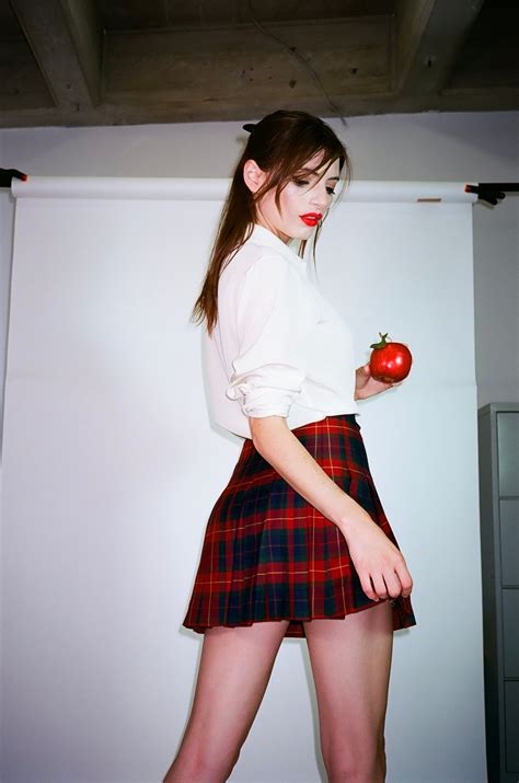 Plaid Pleated Schoolgirl Skirt Red Lécole Des Femmes