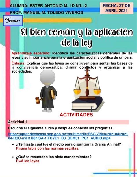 El Bien Común Y La Aplicación De La Ley Udocz