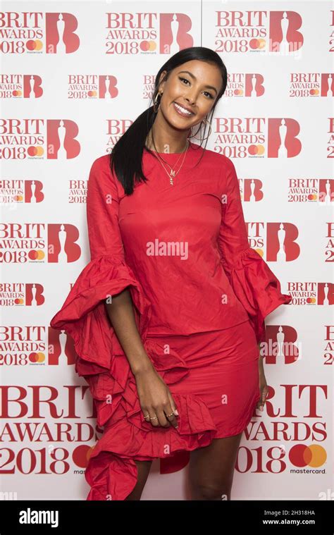 Editorial Use Only Maya Jama Attending The Brit Awards 2018 Nominations