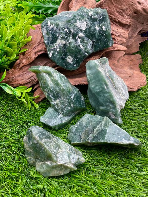 Natural Green Jade Rough Stone Real Beautiful Jade Stone Etsy