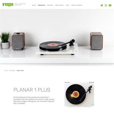 Rega Planar 1 Plus Turntable Multi Award Winning ‘plug And Play