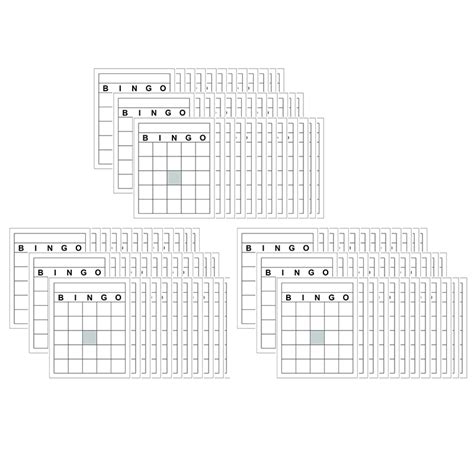 Top Notch Teacher Products 3 Ea Blank Bingo Cards