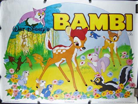 Bambi Original Disney Animated Vintage Movie Poster Original Vintage