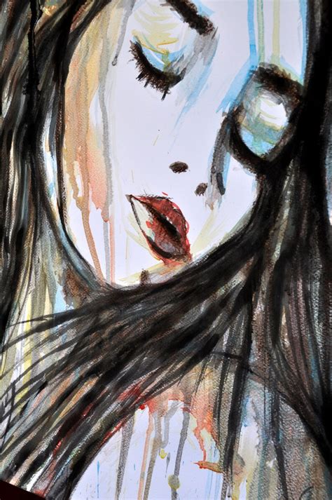 Watercolor Erotic Woman Portrait Original Painting Girl In Etsy