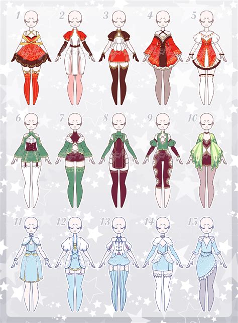 Outfit Adoptable Batch 72 Open By Minty Mango On Deviantart Fashion