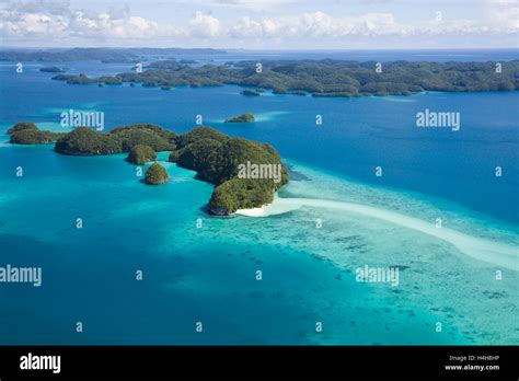 Aerial View Of Long Beach Palau Micronesia Pacific Stock Photo Alamy