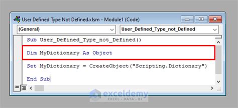 Solved User Defined Type Not Defined In Excel Vba 2 Quick Solutions