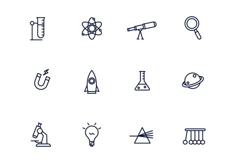 Science Icons 143811 Vector Art At Vecteezy