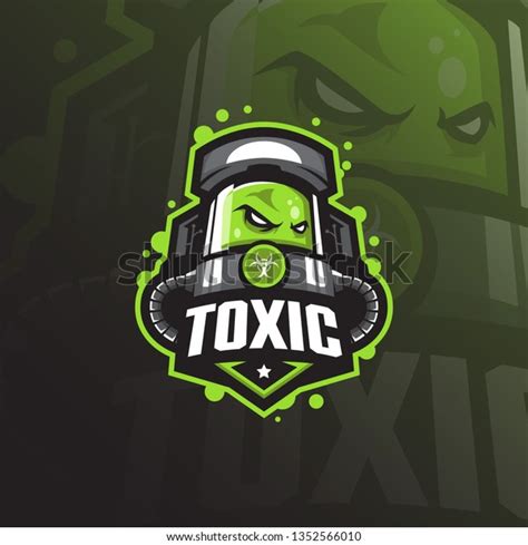 Toxic Mascot Logo Design Vector Modern Stock Vector Royalty Free