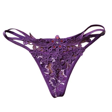 Floral Lace Women Thongs And G Strings Sexy Panties Intimates Breathable Women Lingerie