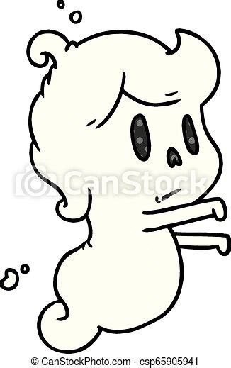 Cartoon Of A Kawaii Cute Ghost Cartoon Illustration Of A Kawaii Cute