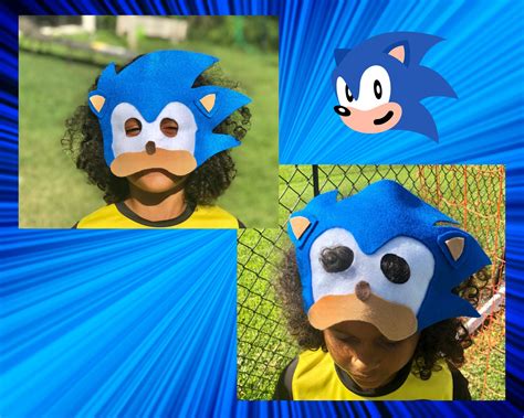 Printable Sonic Mask Template DIY Sonic Mask Blue Hedgehog Etsy UK