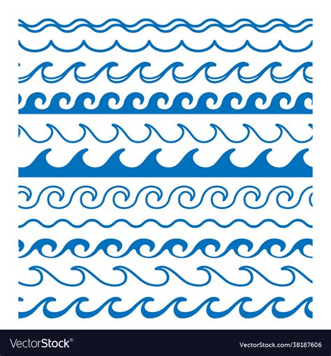 Waves Borders Clipart Royalty Free Vector Image